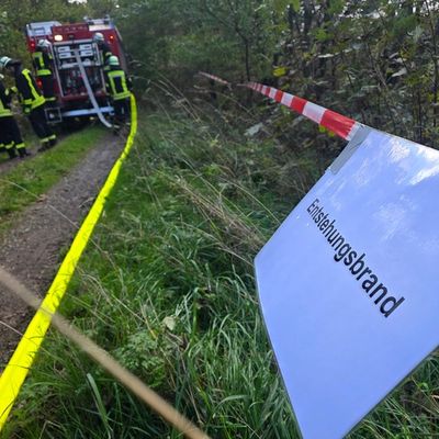 FW-AR: Wasser, Drohnen, Riegelstellung: Feuerwehr Arnsberg simuliert Ernstfall im Wald