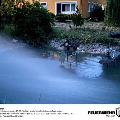 FW-M: Freiwillige Feuerwehr rettet Fische in nahezu ausgetrocknetem Weiher (Langwied)