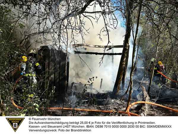 FW-M: Brand einer Gartenhütte (Lerchenau)