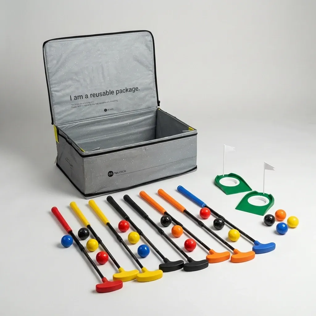 Minigolfbox Feuerwehr – Schläger, Bälle & Ziele mieten