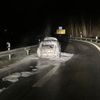 FW-GLA: PKW-Brand an der Autobahnabfahrt BAB 2 Gladbeck-Ellinghorst - PKW stand im Vollbrand
