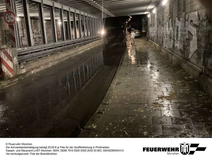 FW-M: Unwetter über München - Bilanz der Feuerwehr (Stadtgebiet)