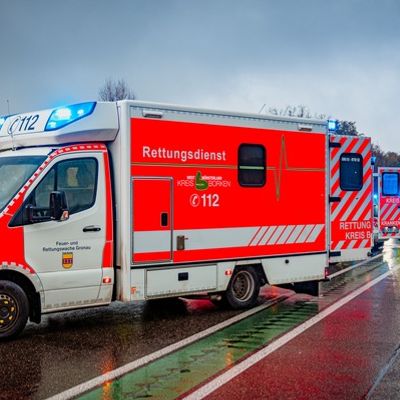 FW Gronau: Verkehrsunfall mit zwei Verletzten auf der B54 Richtung Niederlande