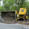 FW-BO: Kipplaster kippt bei Bauarbeiten - schnelle Rettung in Werne