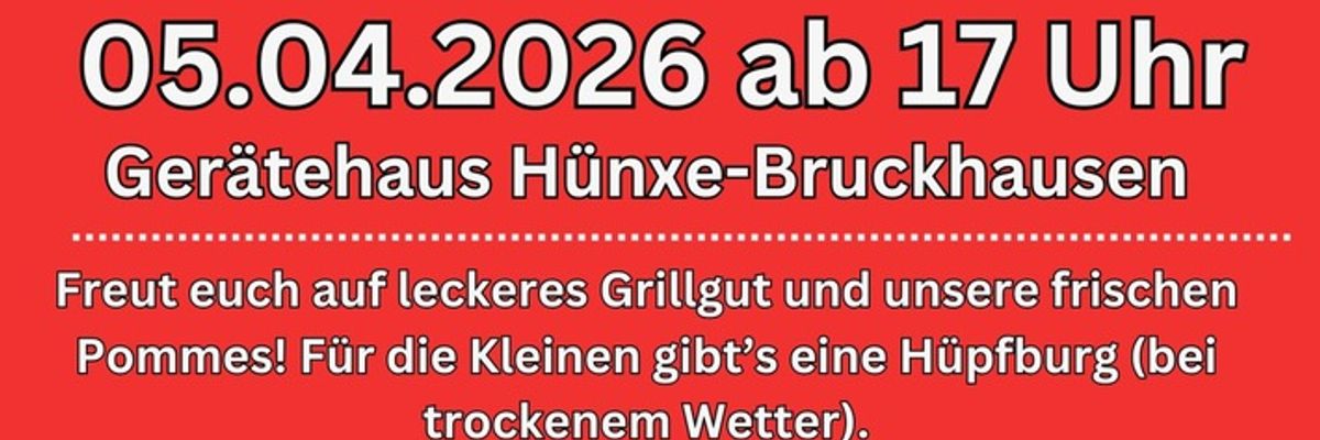 FW Hünxe: Osterfeuer der Einheit Bruckhausen