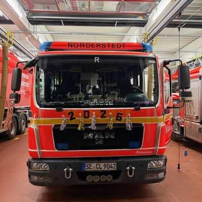 FW Norderstedt: Pressemitteilung - Feuerwehr Norderstedt Erste Lagemeldung zum Start der Silvesterbereitschaft 2025/2026 (Stand: 31.12.2025, 18:00 Uhr)