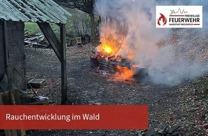 FW-EN: Datum: 18.04.2025/ Uhrzeit: 20:29 Uhr/ Dauer: ca. 60 Minuten/ Einsatzstelle: Schöpplenberg/ Einheiten: Löschzug Breckerfeld/ Löschgruppe Delle/ Löschgruppe Zurstraße