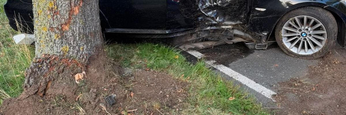 FW Lehrte: Verkehrsunfall: PKW prallt gegen Baum