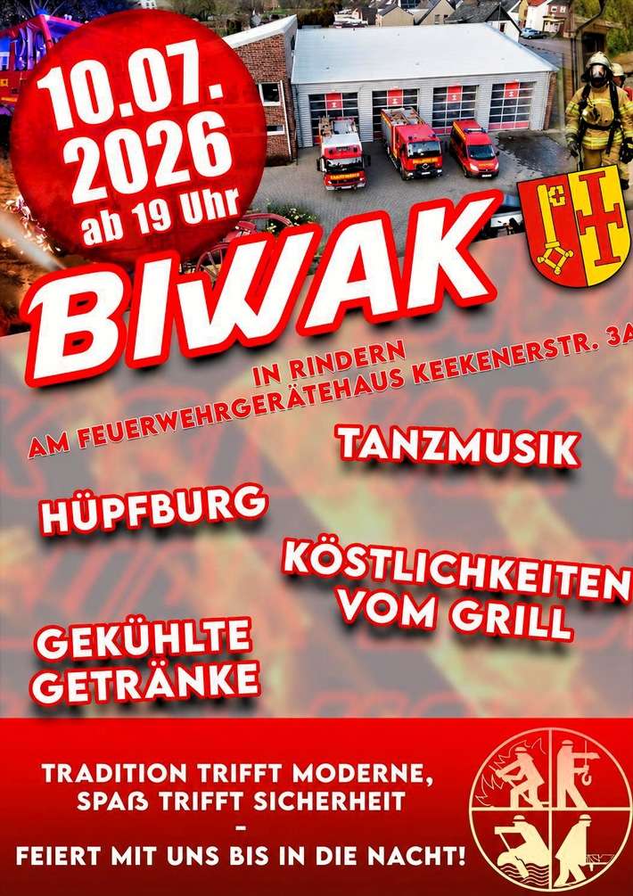 FW-KLE: Biwak des Löschzugs Rindern