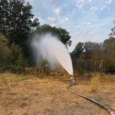 FW Voerde: Mit der Kreisbereitschaft zum Waldbrand in Sonsbeck