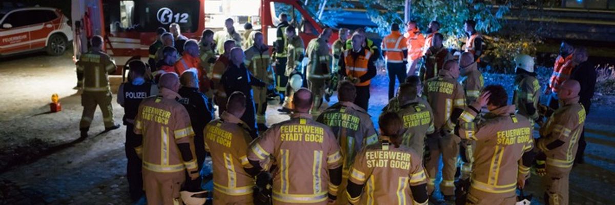 Feuerwehr Goch: Feuerwehr, Bahn und Polizei übten gemeinsam