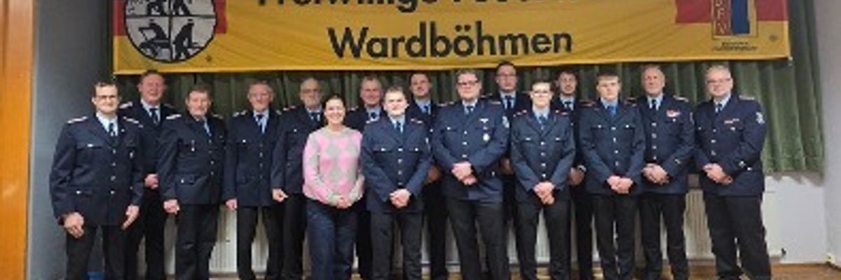 FFW Bergen: Hajo und Kohrs für 60-Jährige Mitgliedschaft geehrt. Jahreshauptversammlung der Ortsfeuerwehr Wardböhmen.