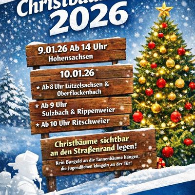 FW Weinheim: Jugendfeuerwehr Weinheim sammelt wieder ausgediente Christbäume ein