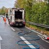 FW Königswinter: Rauchentwicklung aus Abfallsammelfahrzeug in Oberpleis.