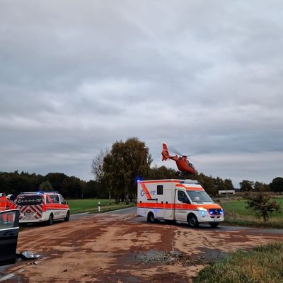 FW-ROW: Verkehrsunfall auf L142: Beifahrer von Feuerwehr befreit