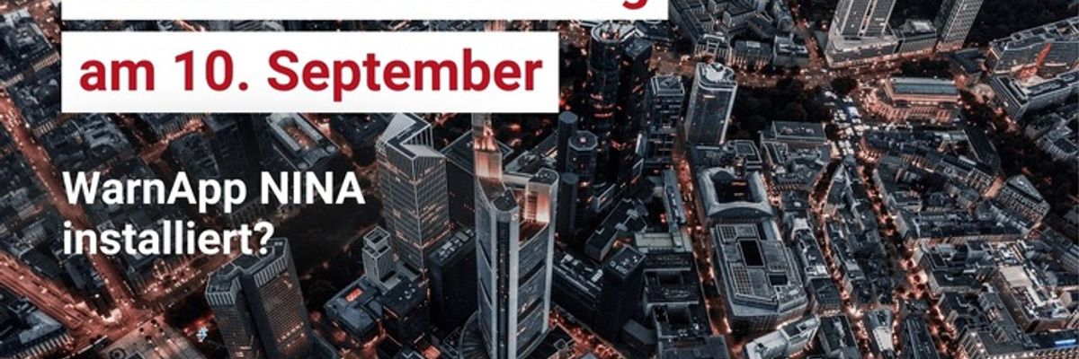 FW-F: Bundesweiter Warntag am 10. September - auch in Frankfurt