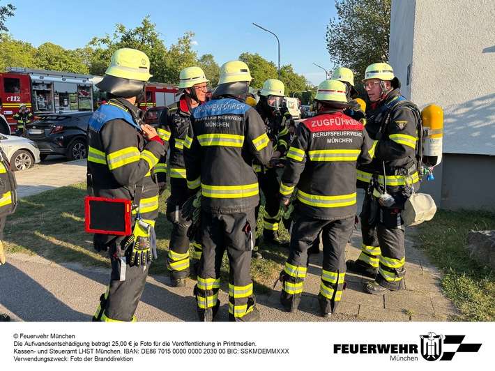 FW-M: Mehrere Brände im Stadtgebiet fordern die Münchner Feuerwehr