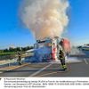 FW-M: Lkw-Brand auf Autobahn (A 99)