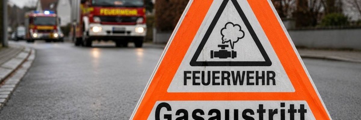 FW Bad Oeynhausen: Beschädigte Gasleitung durch Baggerarbeiten