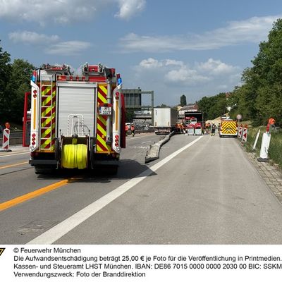 FW-M: Dieseltank aufgerissen (Autobahn A96)