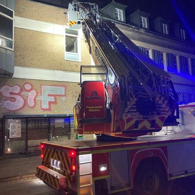 FW Minden: Feuer in Stadtbibliothek