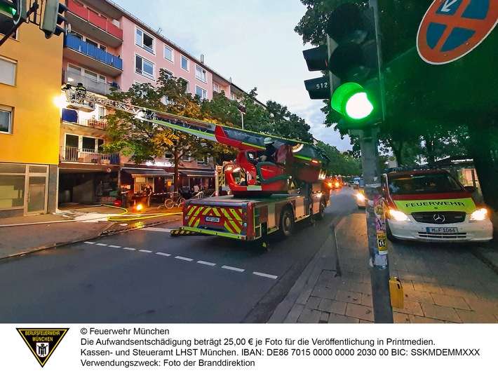 FW-M: Langwierige Brandbekämpfung (Milbertshofen)