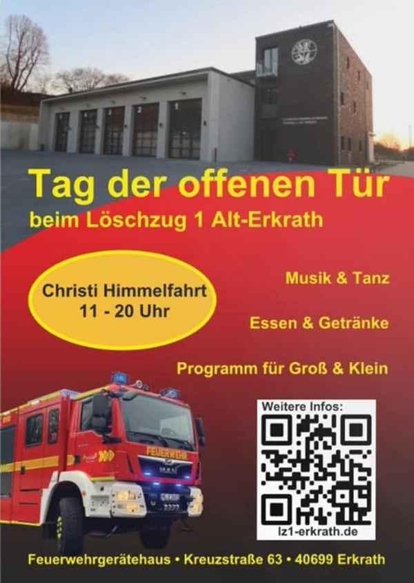 FW-Erkrath: Tag der offenen Tür des Löschzug Alt-Erkrath an Christi Himmelfahrt am 29.05.2025