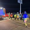 FW Weinheim: Drei Fahrzeuge kollidieren auf der Kreuzung B38 / Viernheimer Straße, darunter ein Streifenwagen der Polizei
