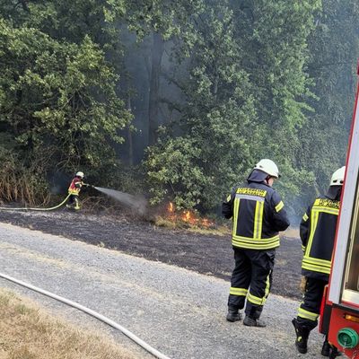 FW VG Asbach: Flächenbrand bei Buchholz schnell unter Kontrolle