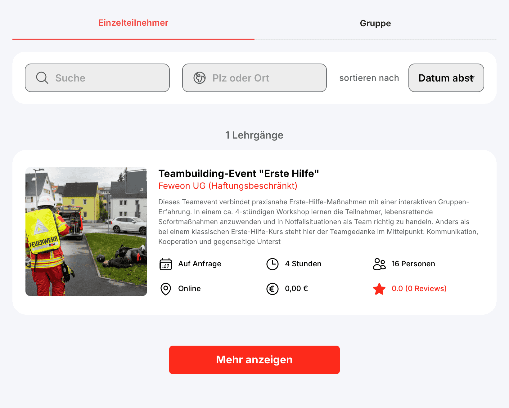Vorgestellt-Sektion: Sektionsbild