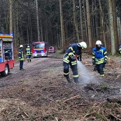 FW Eigeltingen: Feuerwehr-Abteilungen Honstetten, Reute und Eigeltingen werden zu Brand im Wald alarmiert