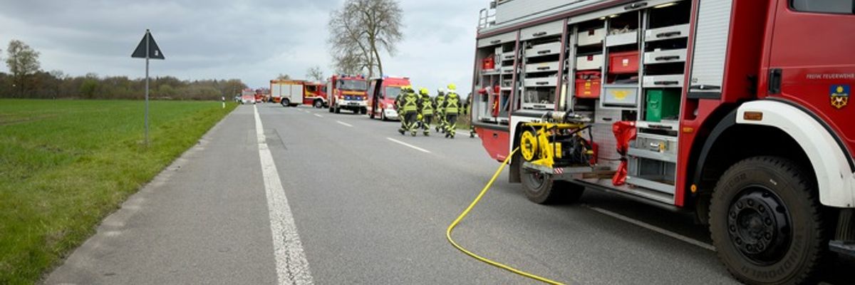 FW Hünxe: Verkehrsunfall auf der Berger Straße