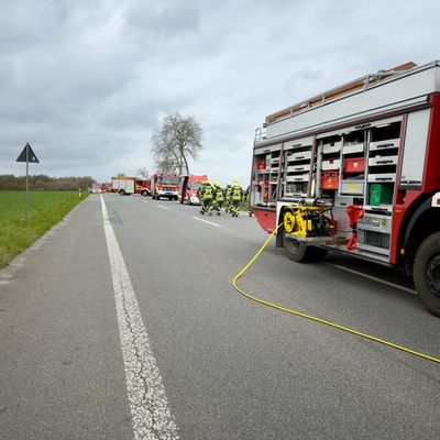 FW Hünxe: Verkehrsunfall auf der Berger Straße