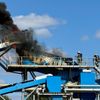 FW Hünxe: Brand einer Siebanlage in zwölf Metern Höhe