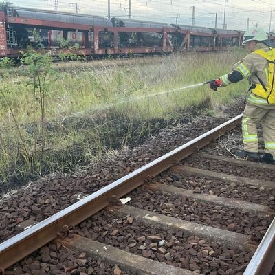 FW Lehrte: Böschungsbrand zwischen den Bahngleisen bei Lehrte
