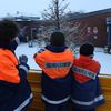 FW Gangelt: Jugendfeuerwehr Gangelt sammelt Weihnachtsbäume trotz winterlicher Witterung ein