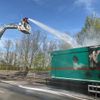 FW-DO: LKW Brand auf der A 45 / Abfall brennt auf Sattelauflieger