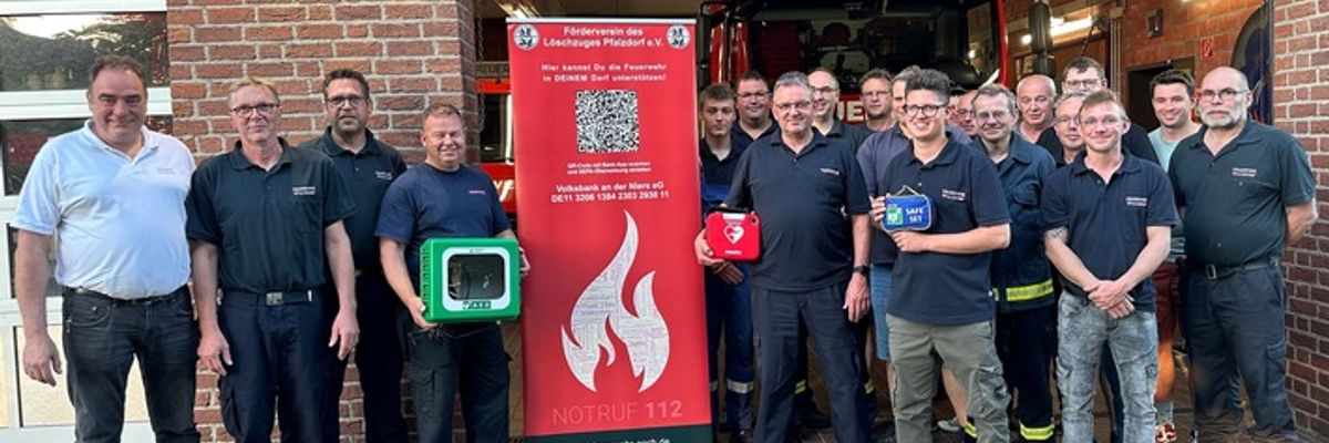 Feuerwehr Goch: AED am Feuerwehr-Gerätehaus Pfalzdorf ist öffentlich zugänglich