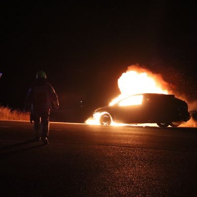 FW Gangelt: Pkw-Brand auf der Kreisstraße 3
