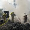 FW Lehrte: Laubenbrand im Wald bei Grafhorn