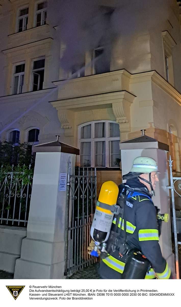 FW-M: Schlafzimmer in Brand (Nymphenburg)
