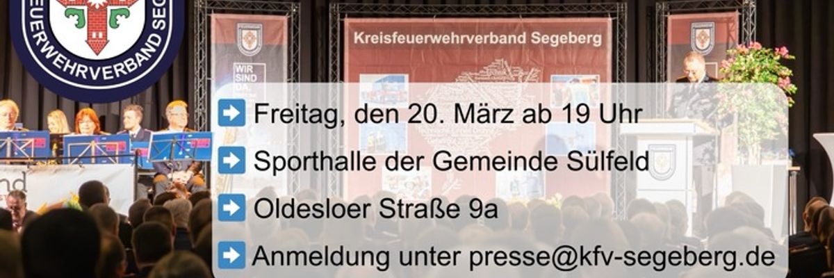 FW-SE: Einladung zur Jahreshauptversammlung des Kreisfeuerwehrverband Segeberg