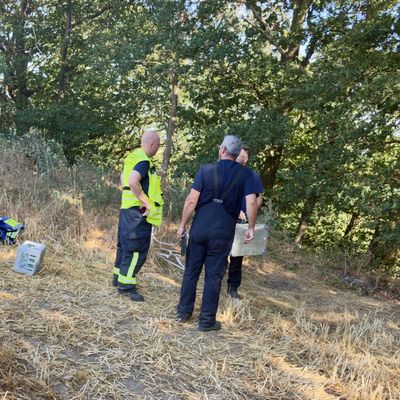 FW Kranenburg: Flächenbrand entpuppt sich als Weltkriegsmunition - Eine Person verletzt
