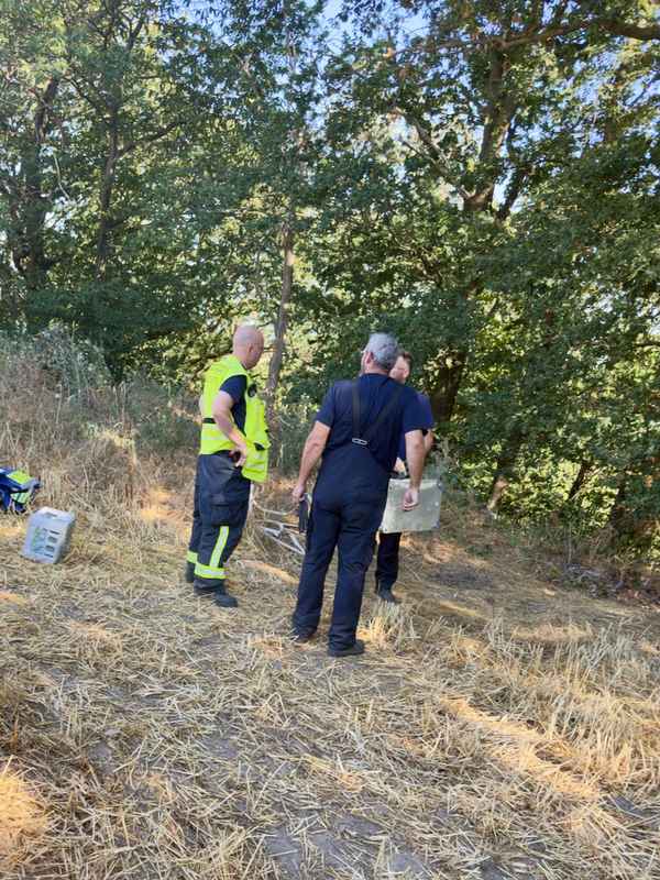 FW Kranenburg: Flächenbrand entpuppt sich als Weltkriegsmunition - Eine Person verletzt