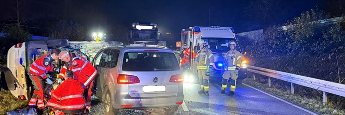 FW Weinheim: Verkehrsunfall sorgt für Sperrung der Kreisstraße