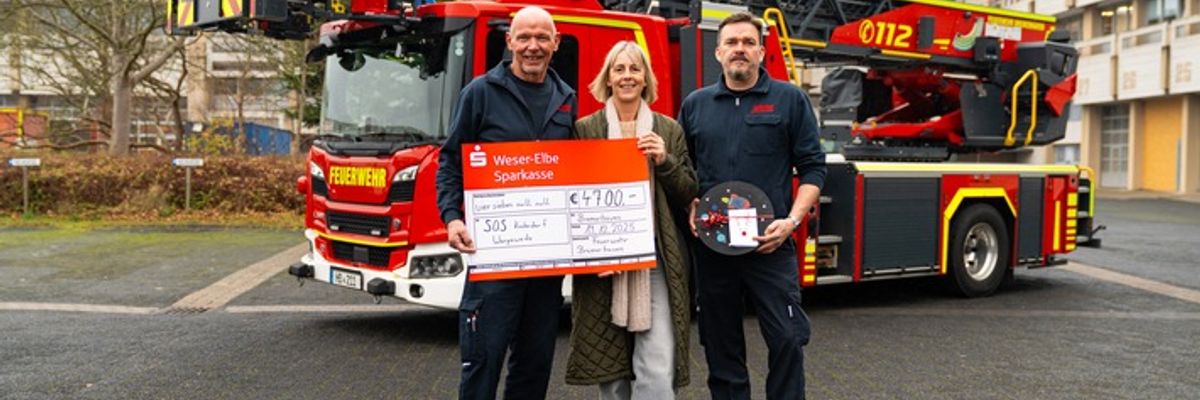FW Bremerhaven: Einsatzkräfte der Feuerwehr Bremerhaven spenden für das SOS-Kinderdorf Worpswede