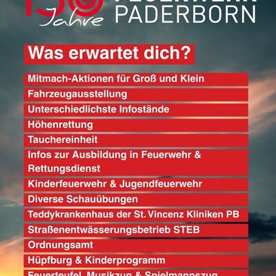 FW Paderborn: Breslauer Str am Sonntag teilweise gesperrt - Tag der offenen Tür der Feuerwehr Paderborn