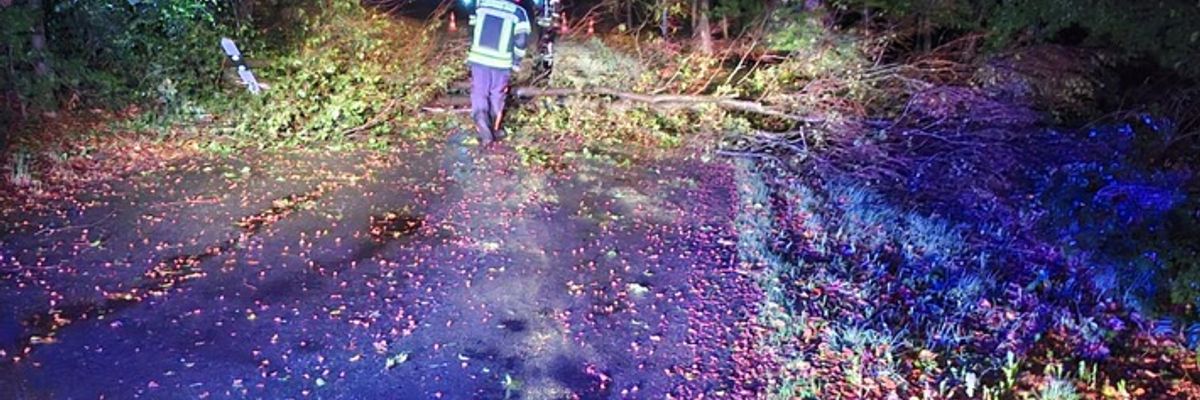 FW-KLE: Herbststurm sorgt für mehrere Feuerwehreinsätze in Bedburg-Hau