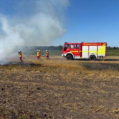 FW Lehrte: Vegetationsbrandbekämpfung: Übung und Ernstfall liegen dicht beieinander