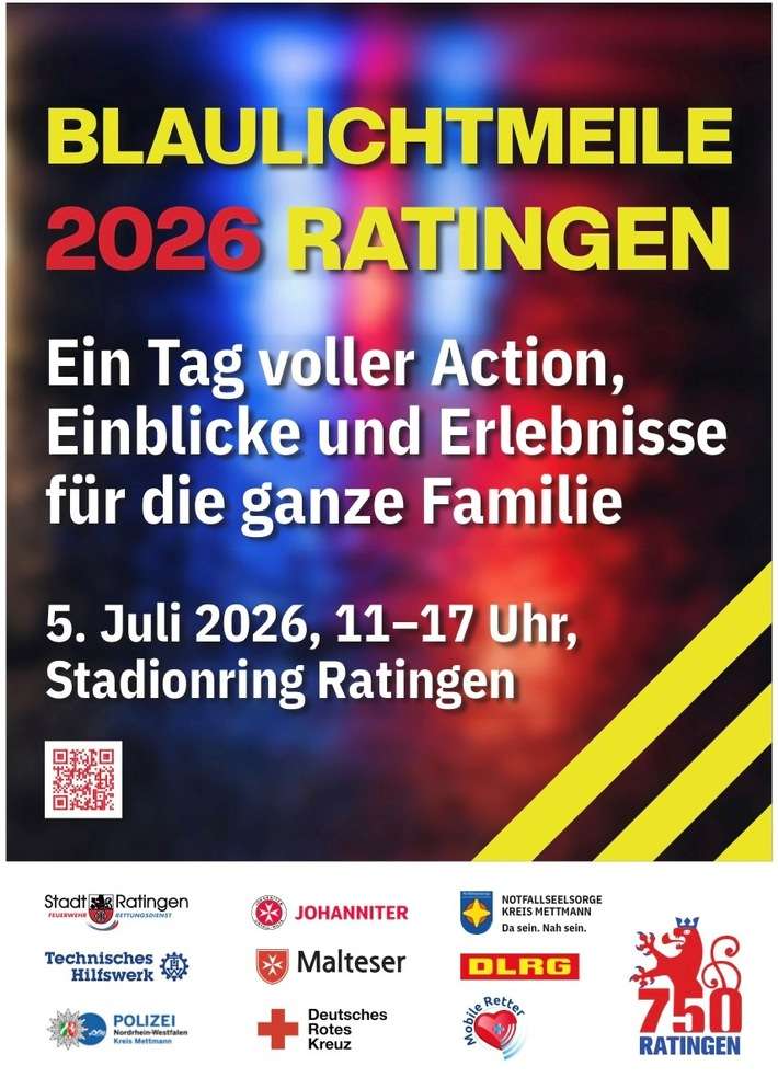 FW Ratingen: Große Blaulichtmeile zum 750-jährigen Stadtjubiläum - Ein Tag voller Einblicke und Mitmachaktionen